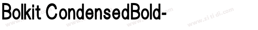 Bolkit CondensedBold字体转换
